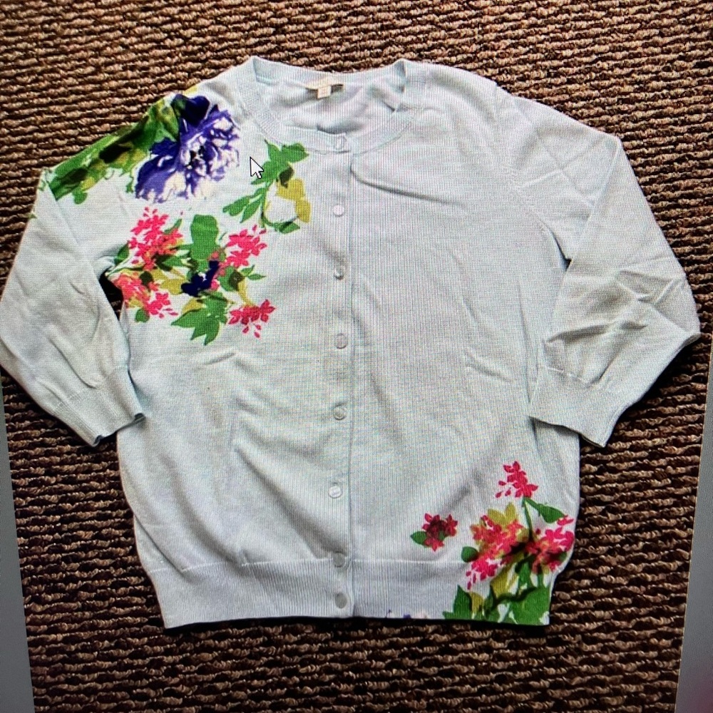 Talbots Petite women’s 3/4 sleeve lightweight sweater size petite small new